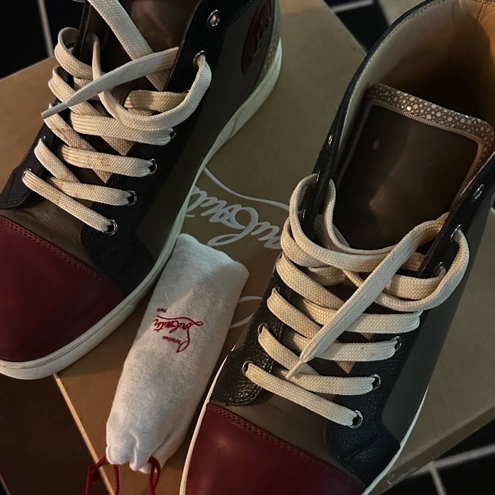 Red bottom sneakers